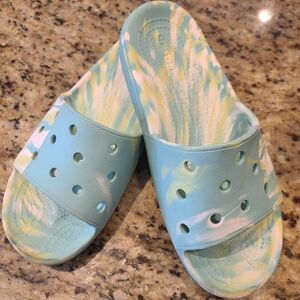 CROCS Blue and Yellow Unisex Sandals
